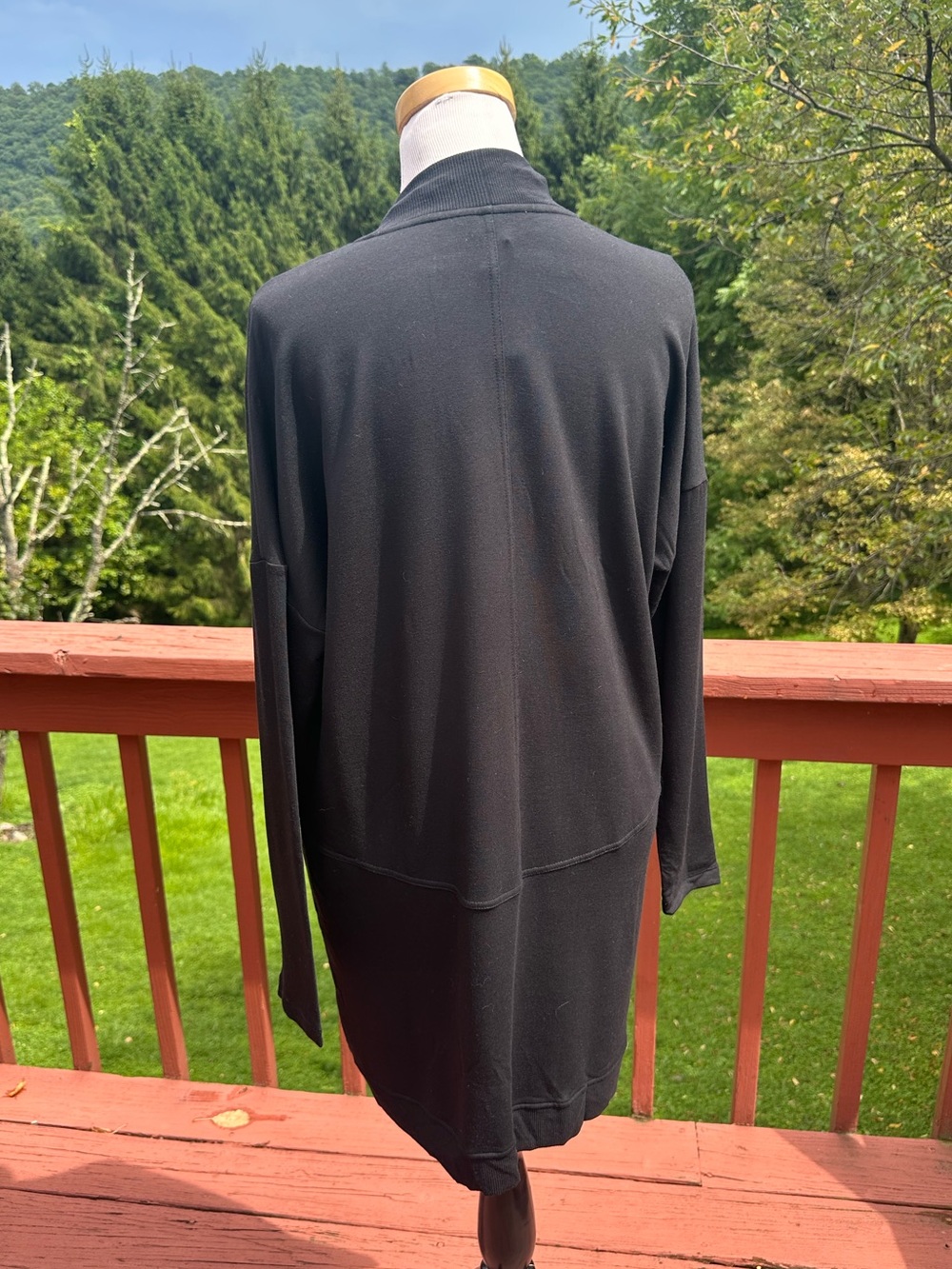 Soma Ultra Soft Weekend Black Open-Front Fleece Cardigan NWT - Picture 5 of 6